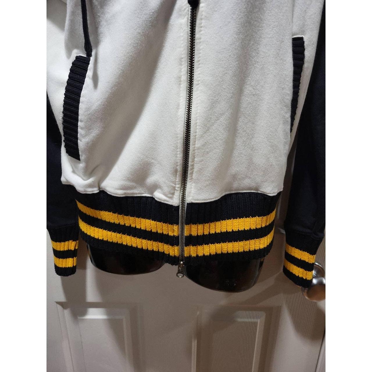 Women's Steelers zip-up white hoodie size medium. - Depop