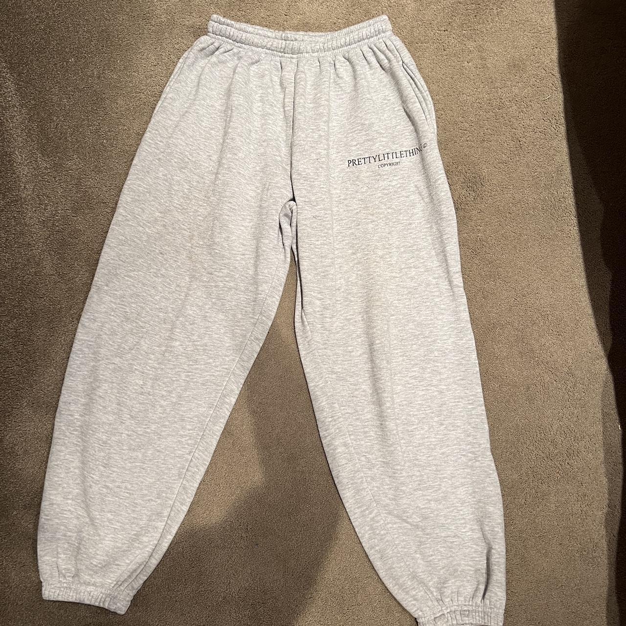 Pretty little thing grey jogger size s worn a few... - Depop