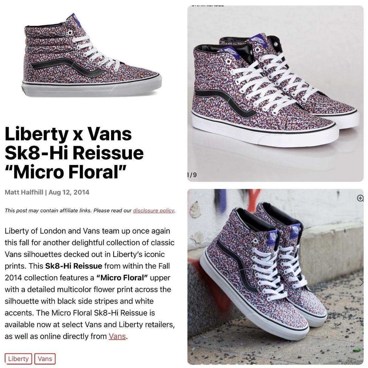 Liberty x 2024 vans sk8 hi