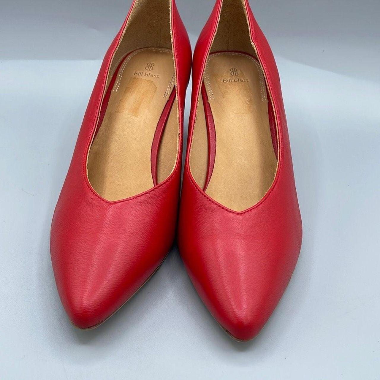 Vintage 1970’s red leather pumps by Bill Blass size... - Depop