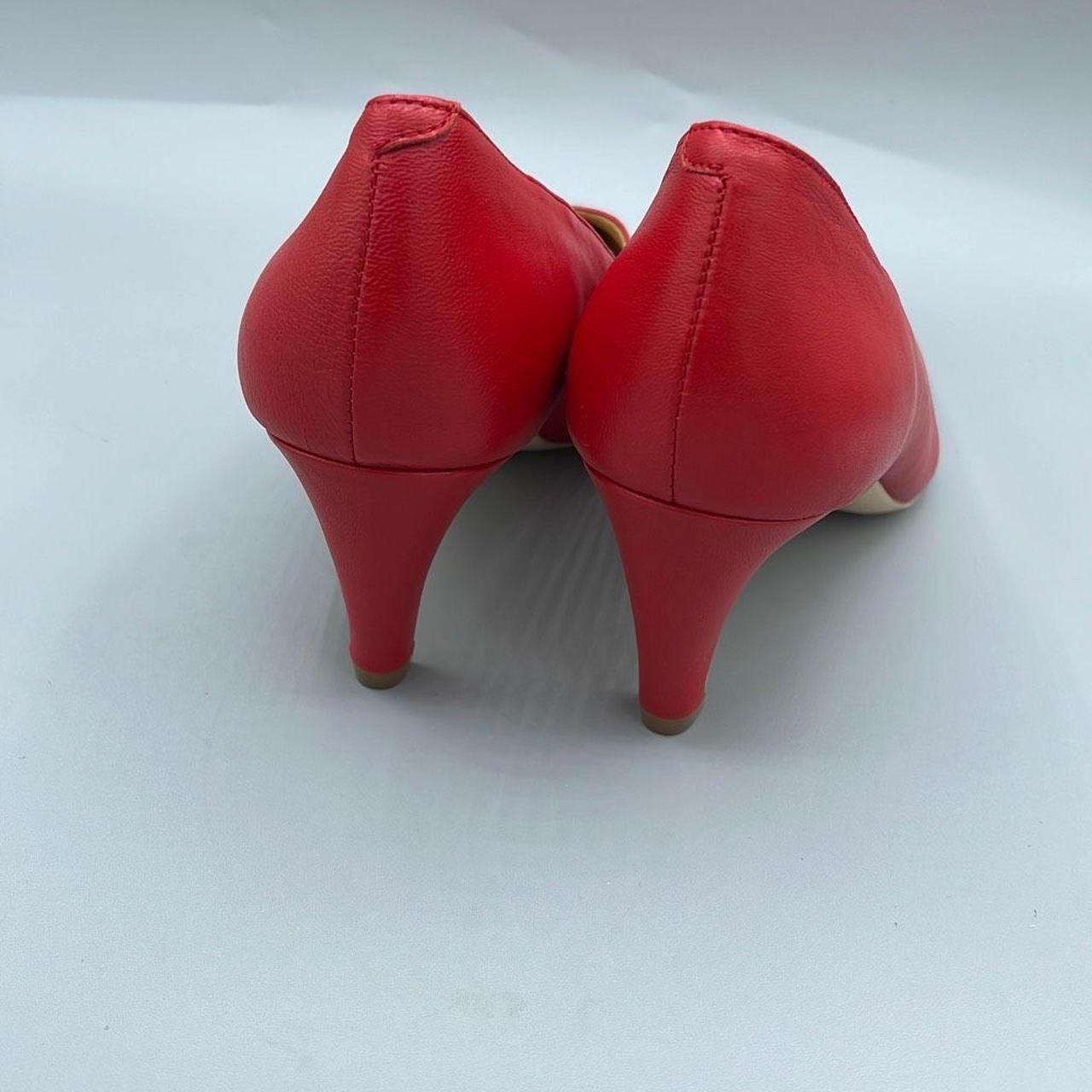 Vintage 1970’s red leather pumps by Bill Blass size... - Depop