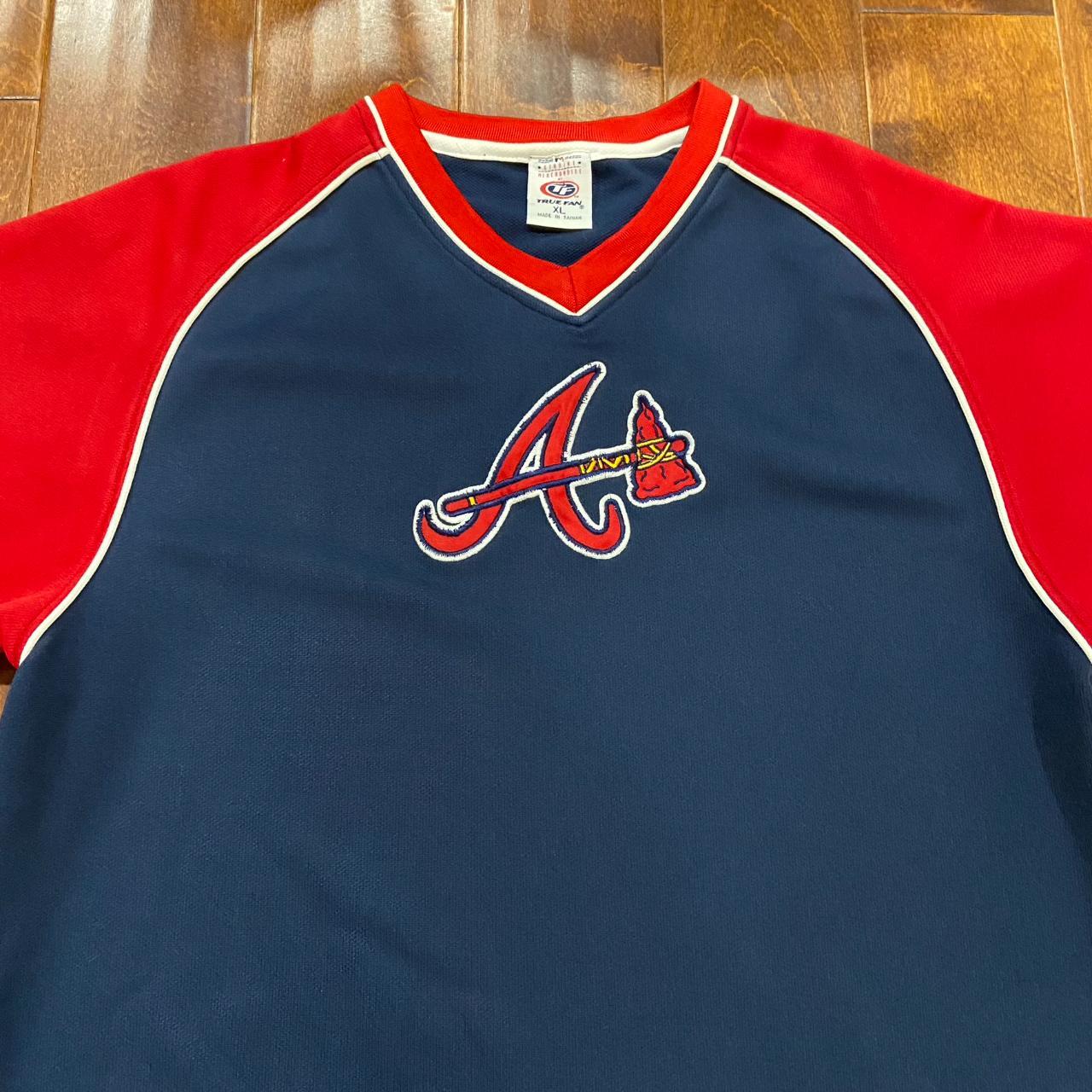 MLB Atlanta Braves Pullover Batters Warmup Jersey... Depop