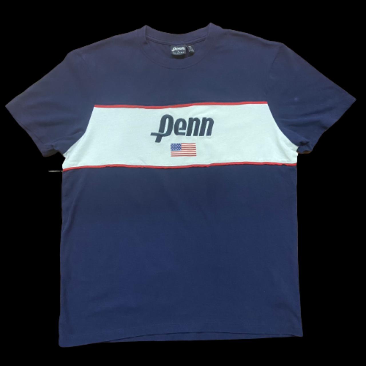 Penn USA Tennis Vintage Combed Cotton T-Shirt Navy - Depop