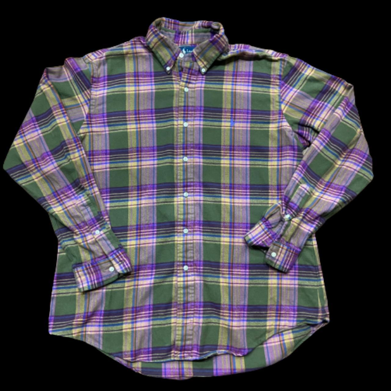 Lavender Plaid Vintage Ralph Lauren Shirt | M-XL