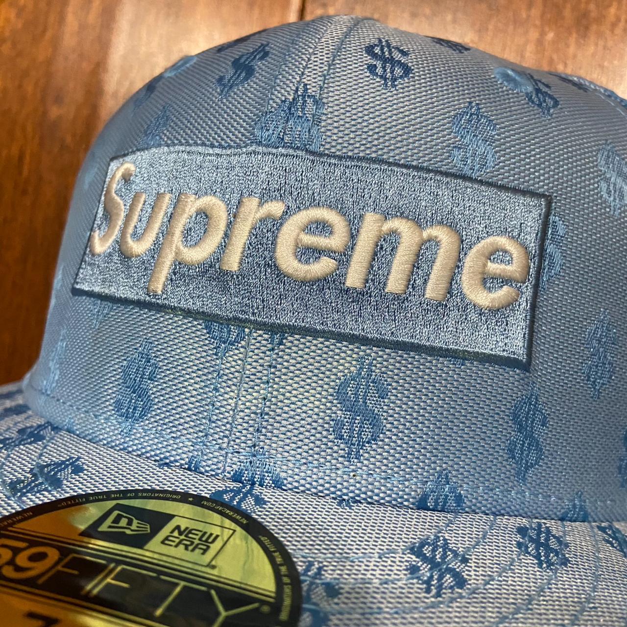 Supreme Monogram Denim Hat 'Blue