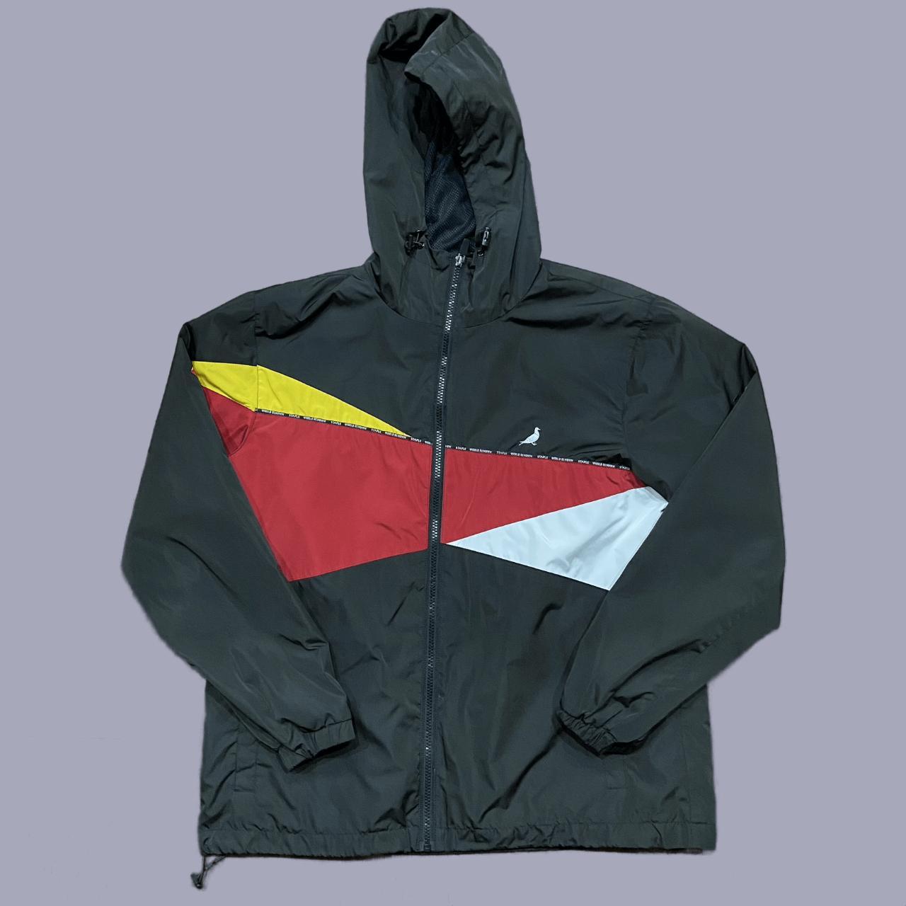 Yellow red and hot sale black windbreaker