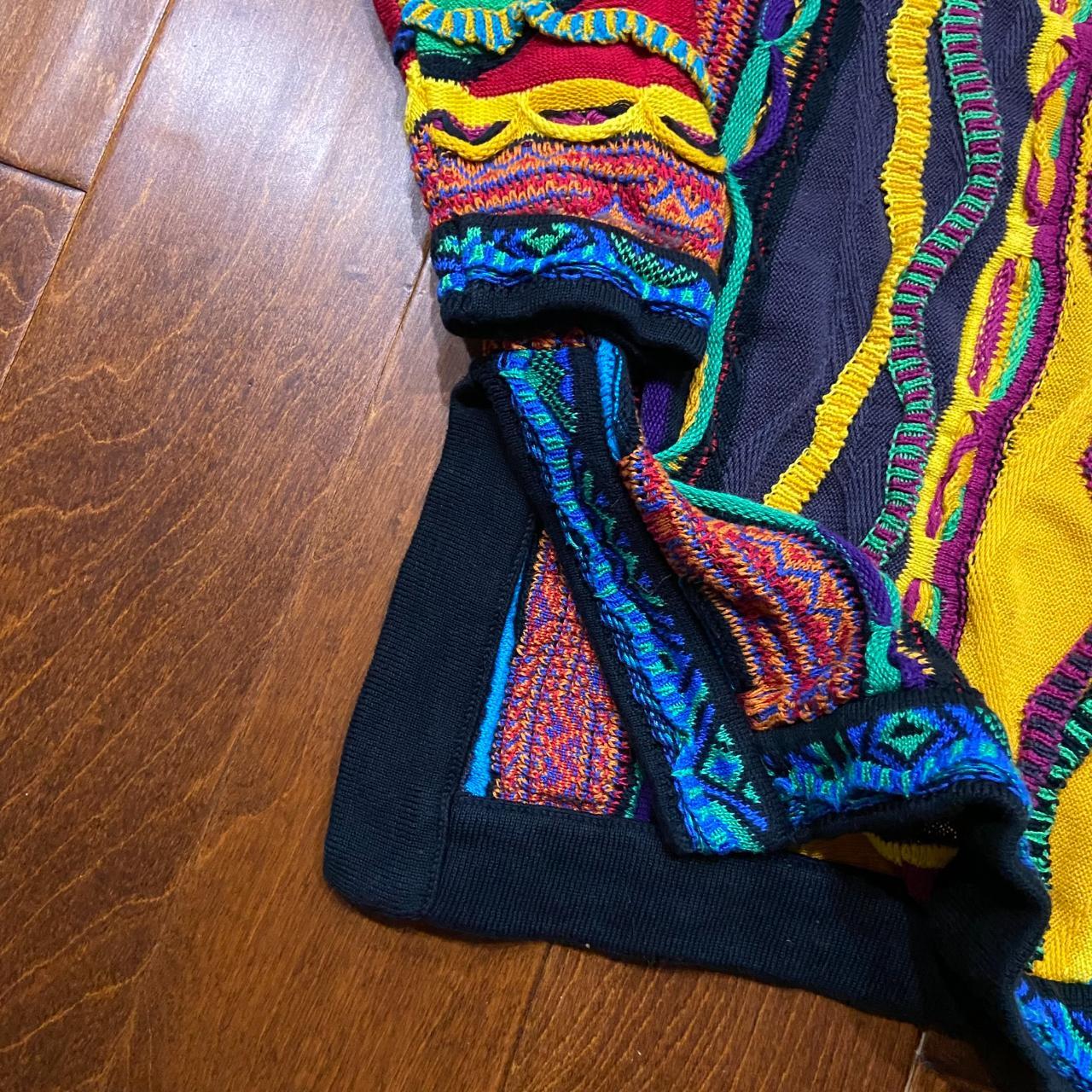 Coogi Vintage 3D Knit Multicolored Crewneck Sweater... | Depop 