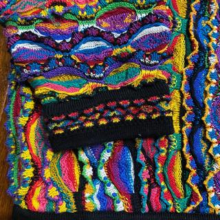 トップス archive COOGI 3D Crazy Patterned Knit Vintage 1990s