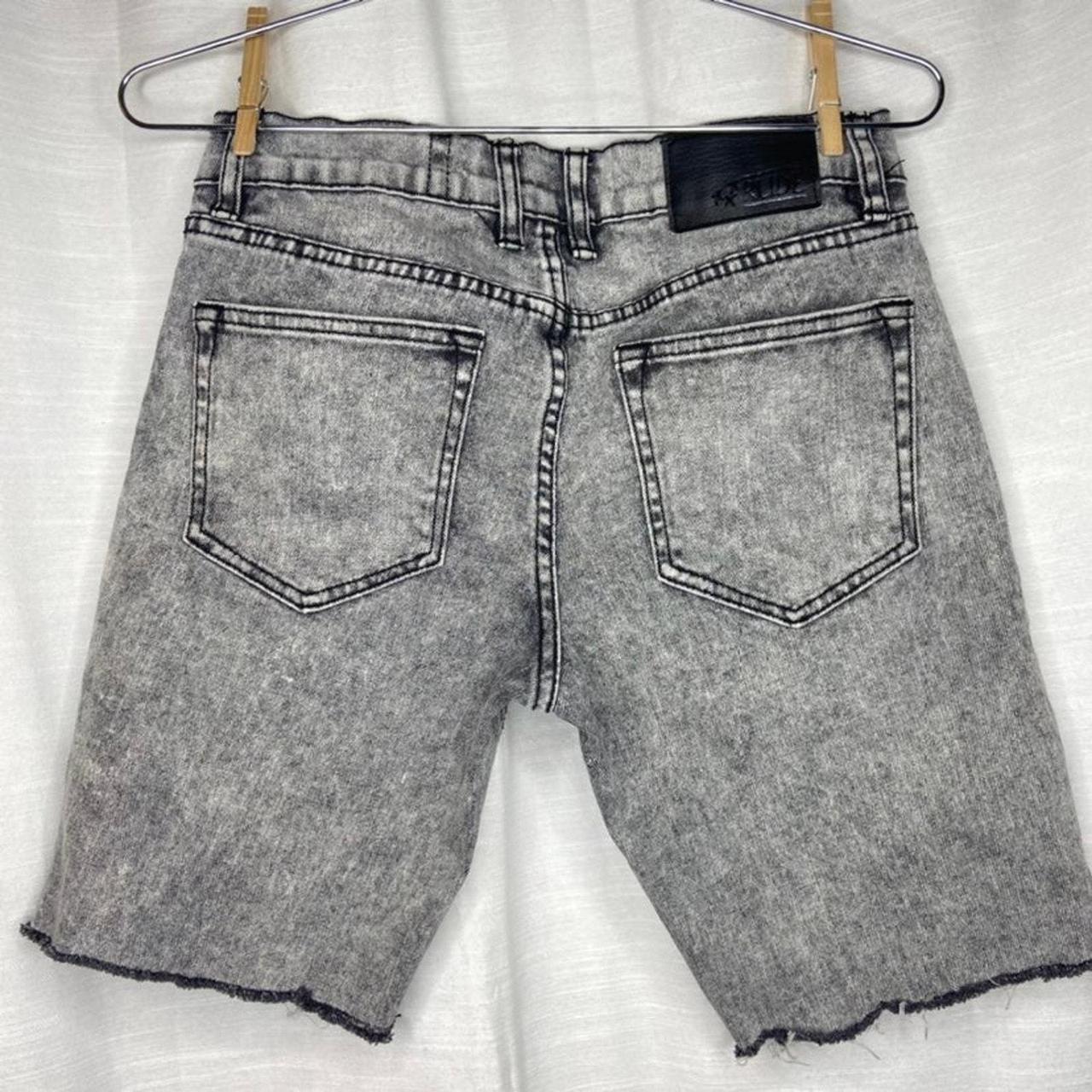 XXX Rude Skinny Denim Shorts Second hand fashion... - Depop