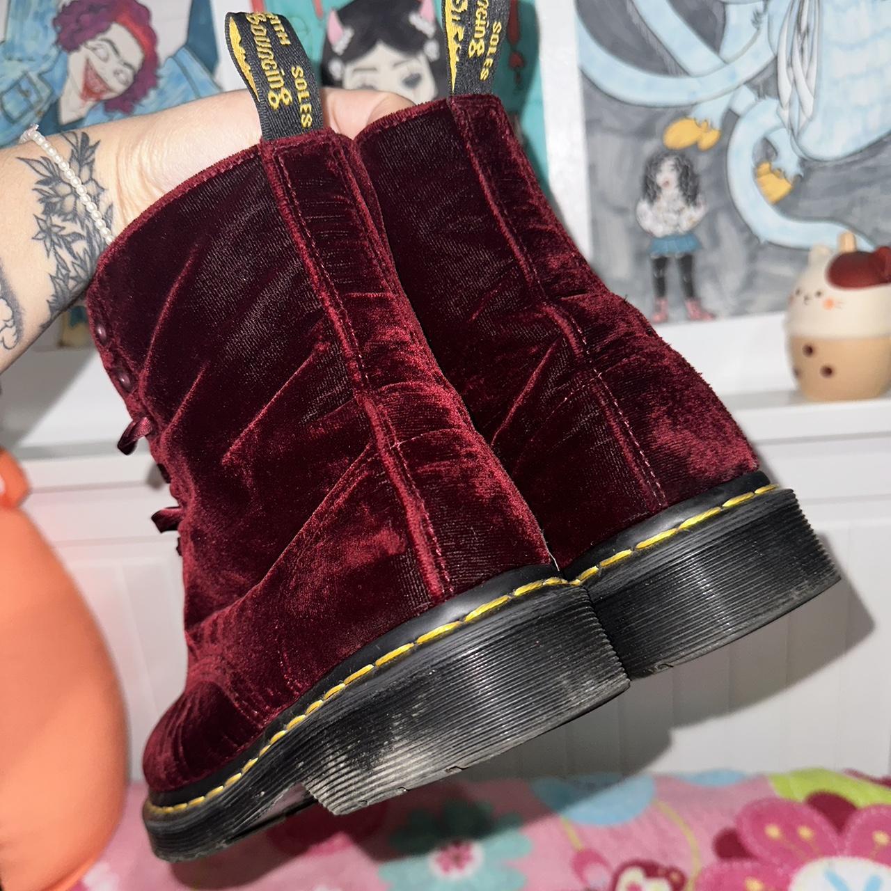 Dr. Martens Women's Red and Black Boots (2)