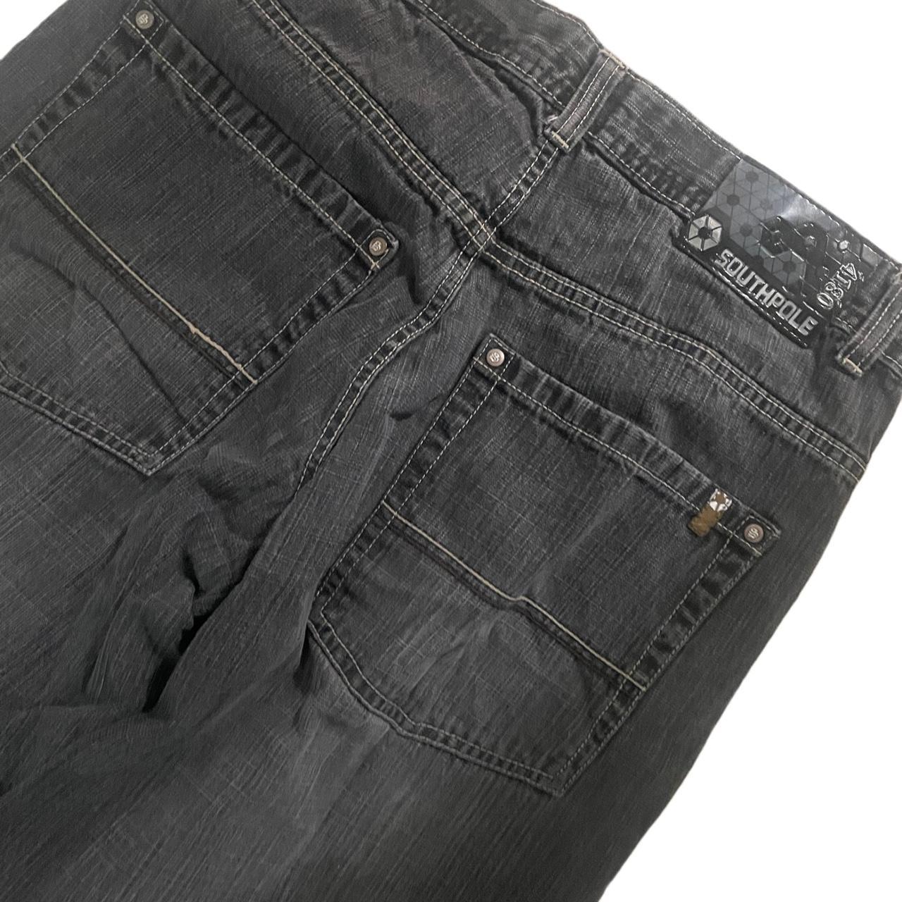 y2k black southpole jeans size 36 perfect... - Depop