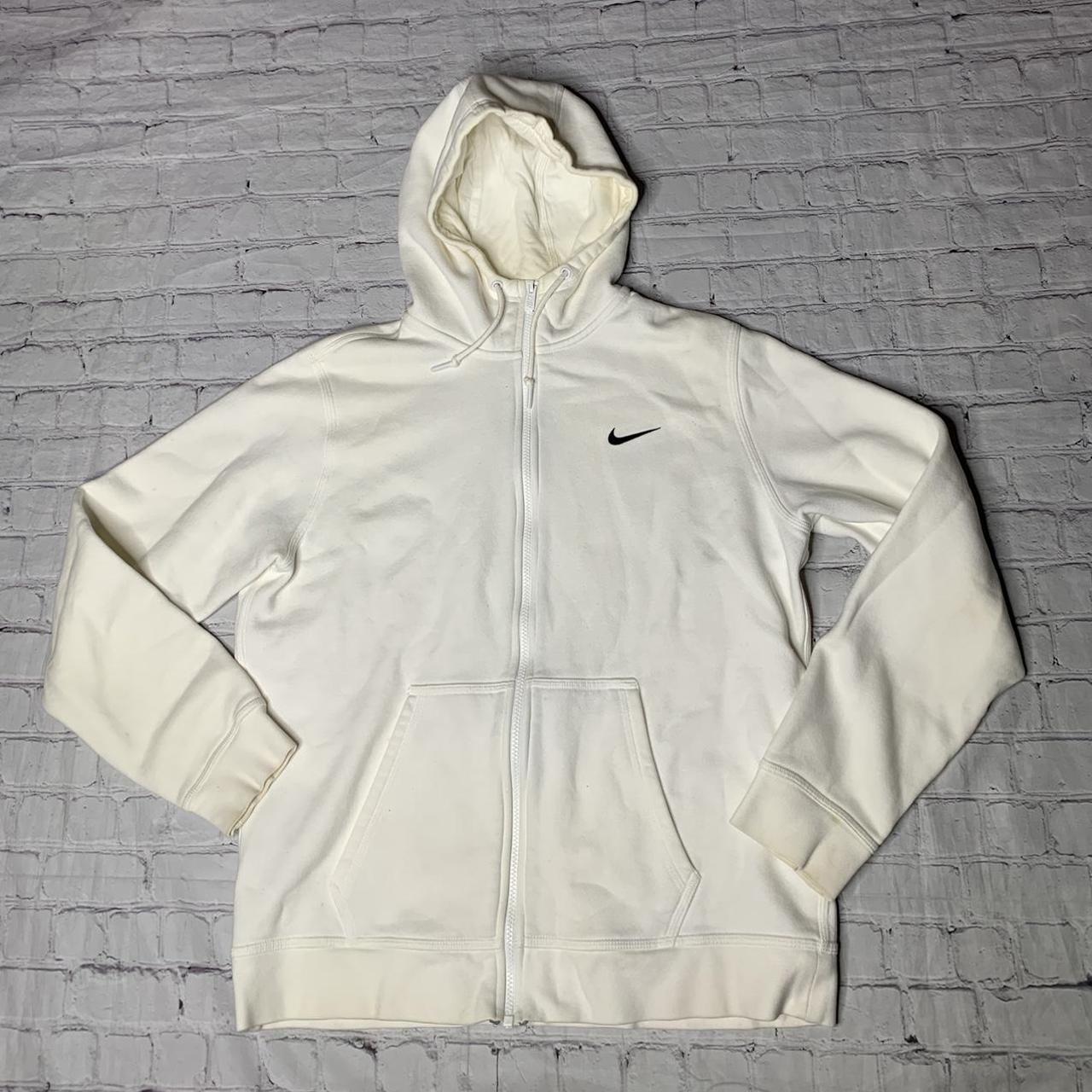 mens white nike zip up hoodie
