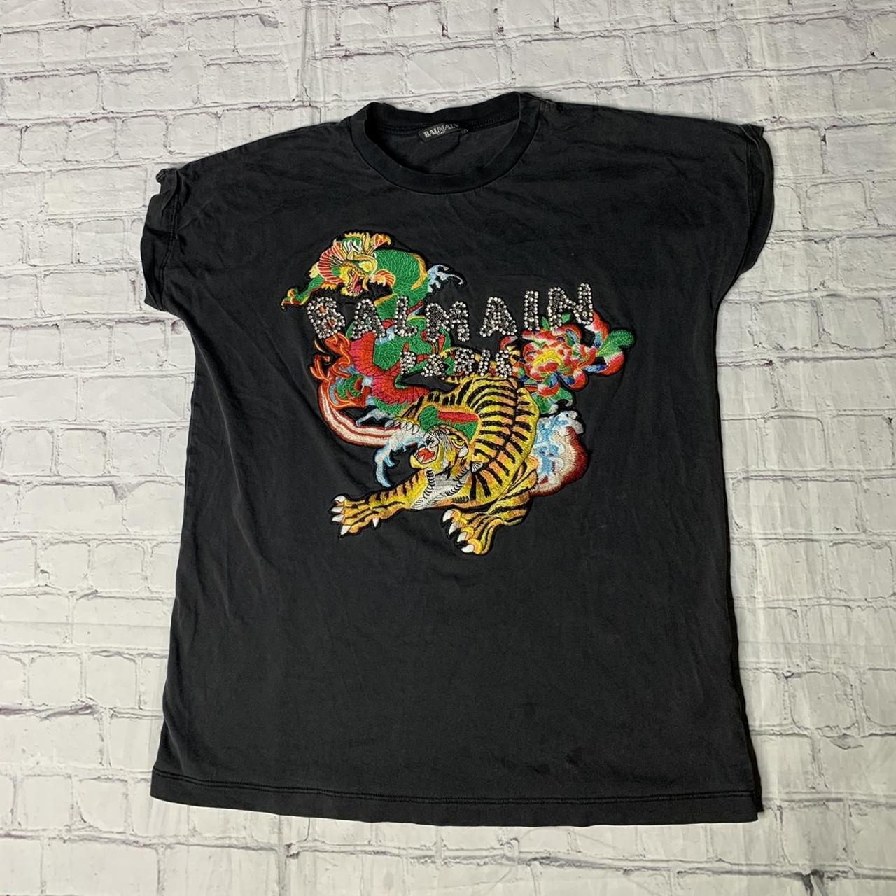 balmain tiger t shirt