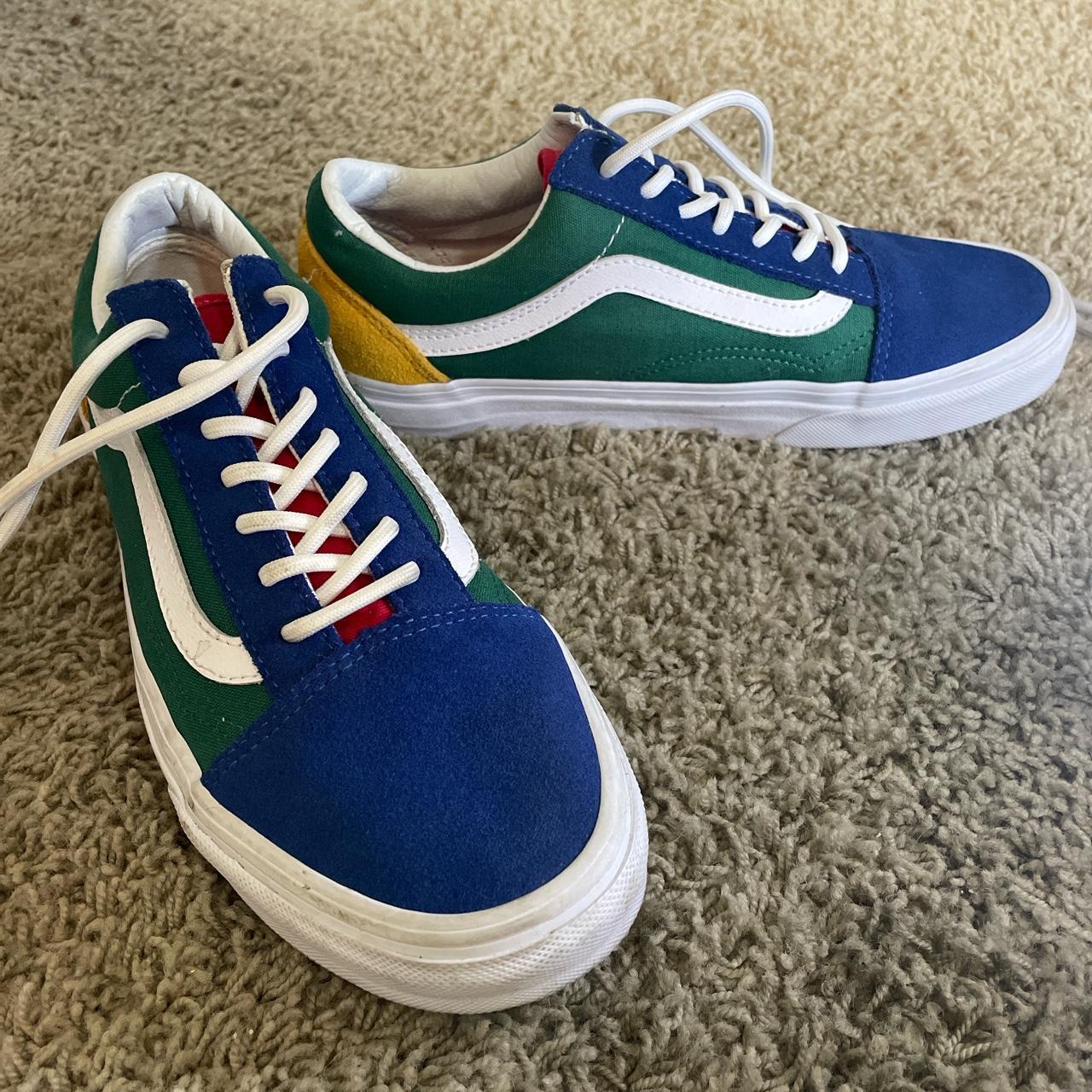 Yellow blue and green hot sale vans