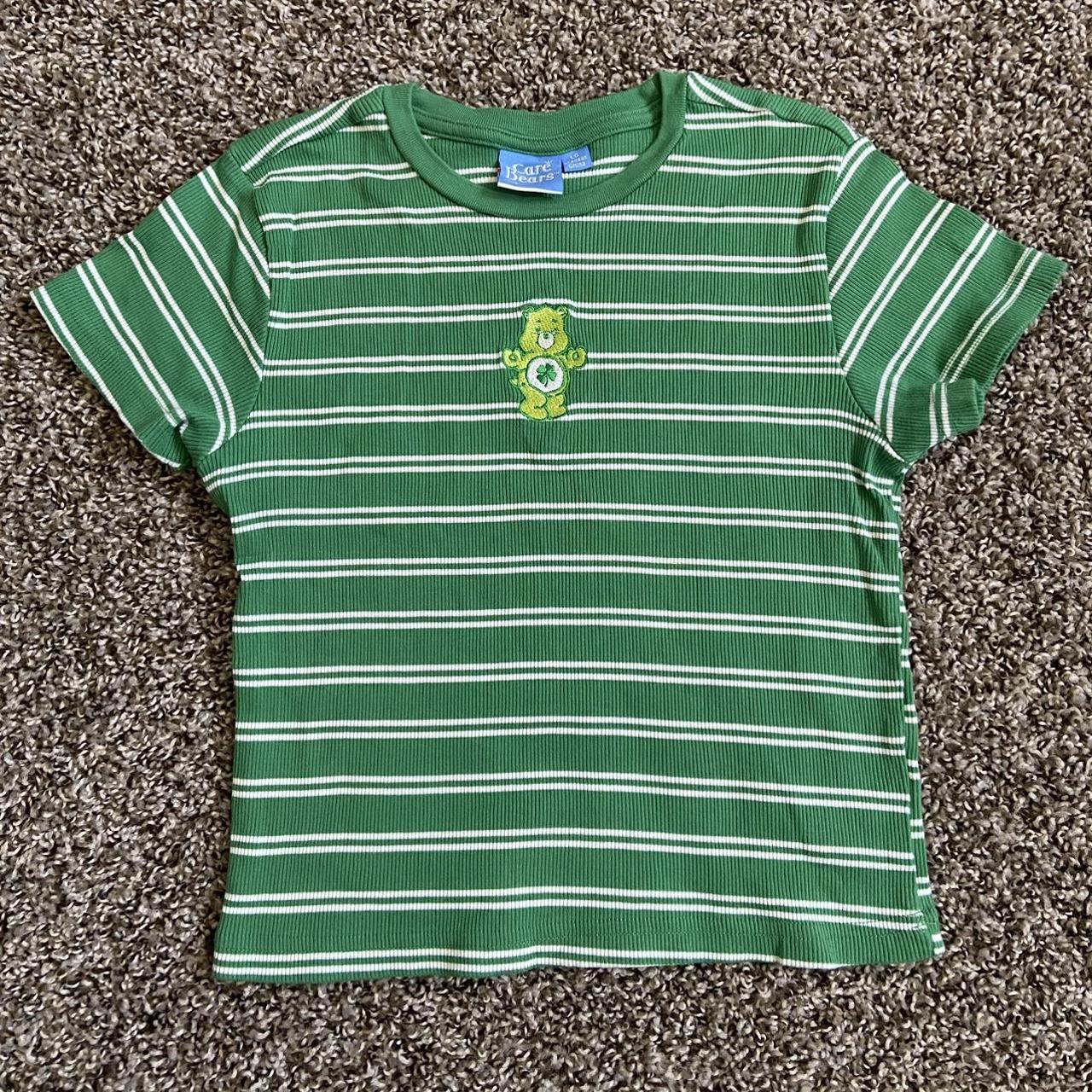 Target Women's Green and White Tshirt Depop