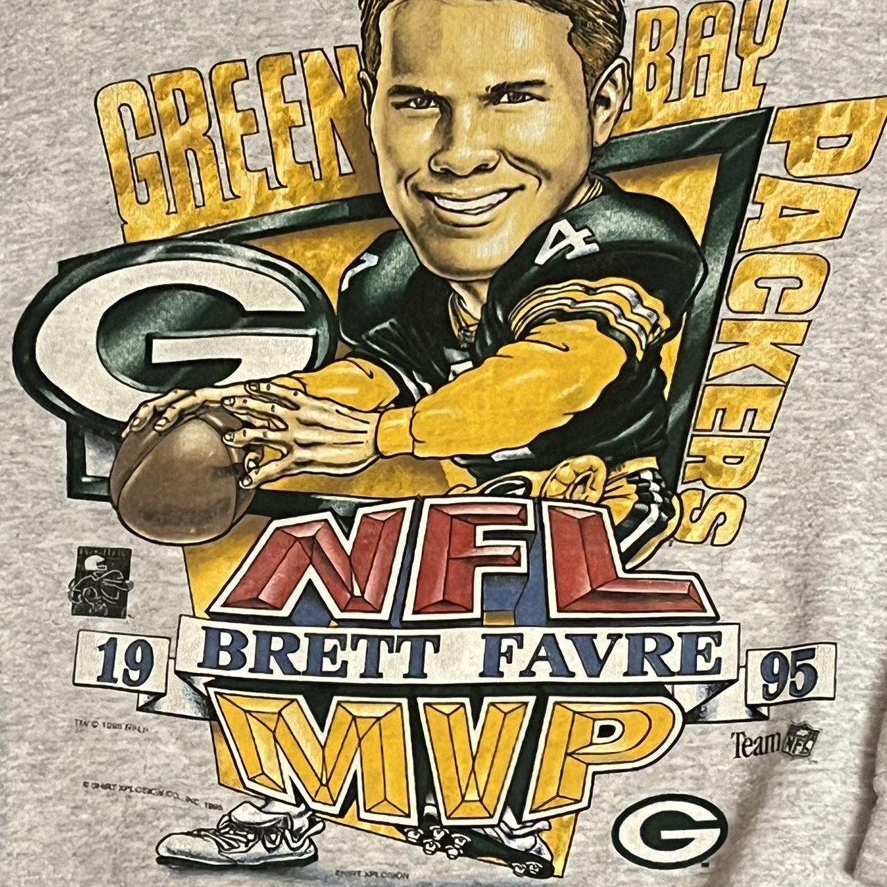 Vintage 90s 1995 Green Bay Packers Brett Favre - Depop