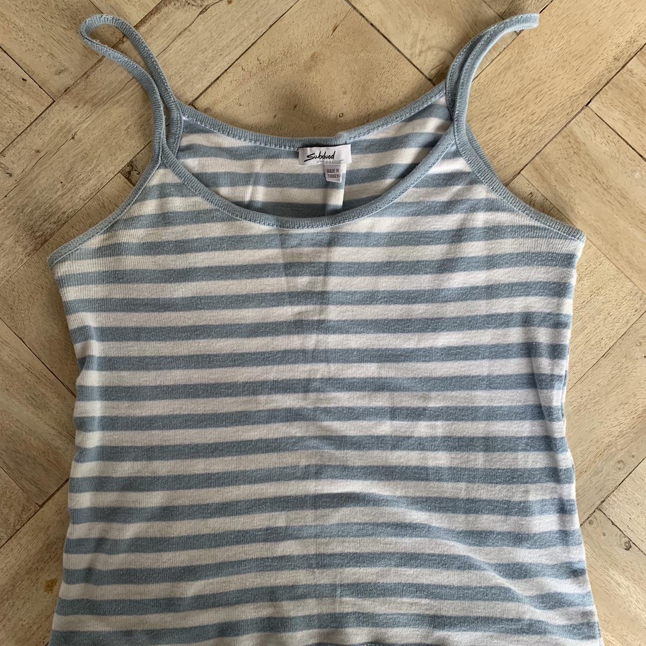 stripped subdued vest top. worn but in excellent... - Depop