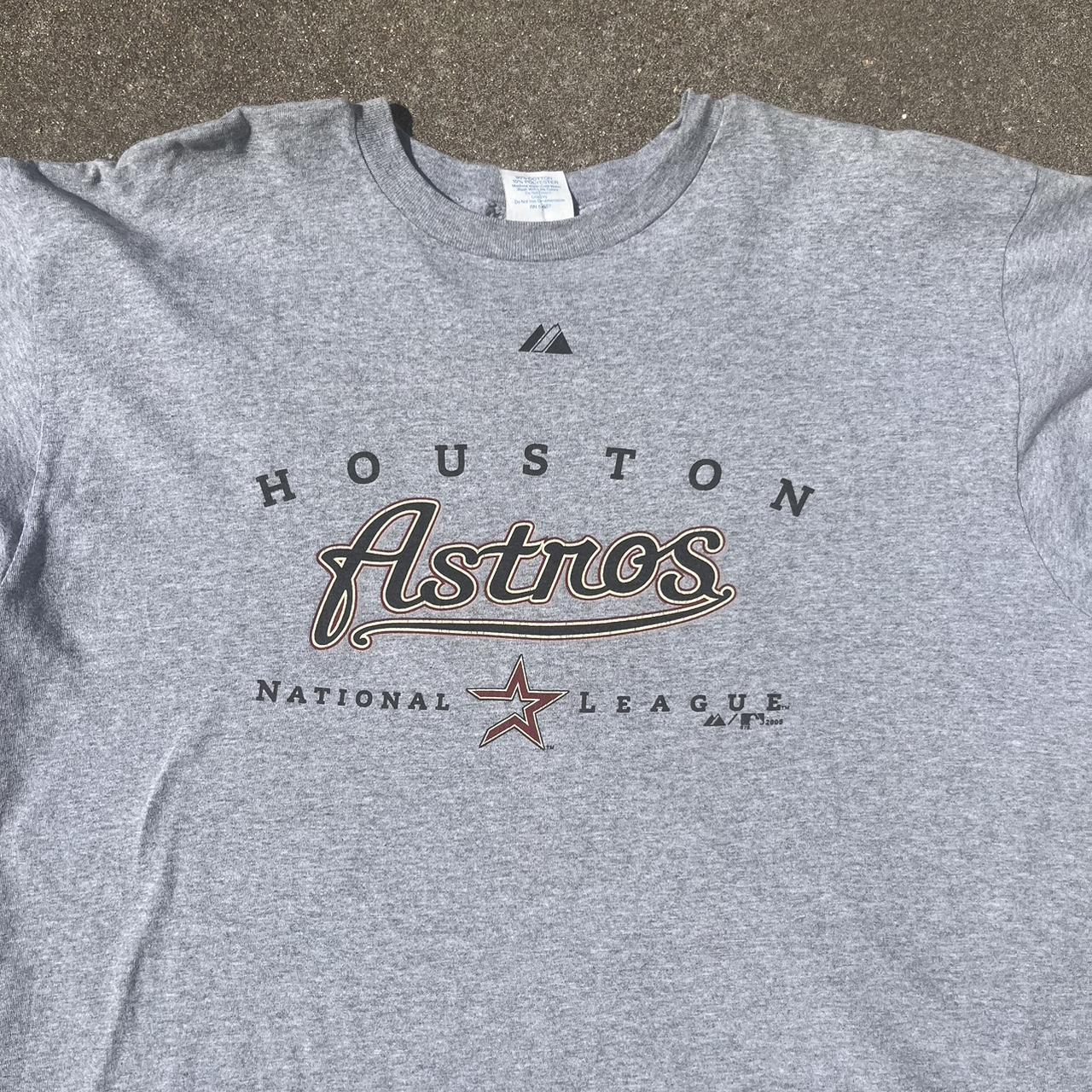 Majestic MLB Houston Astros Gray Tee Shirt Size - Depop