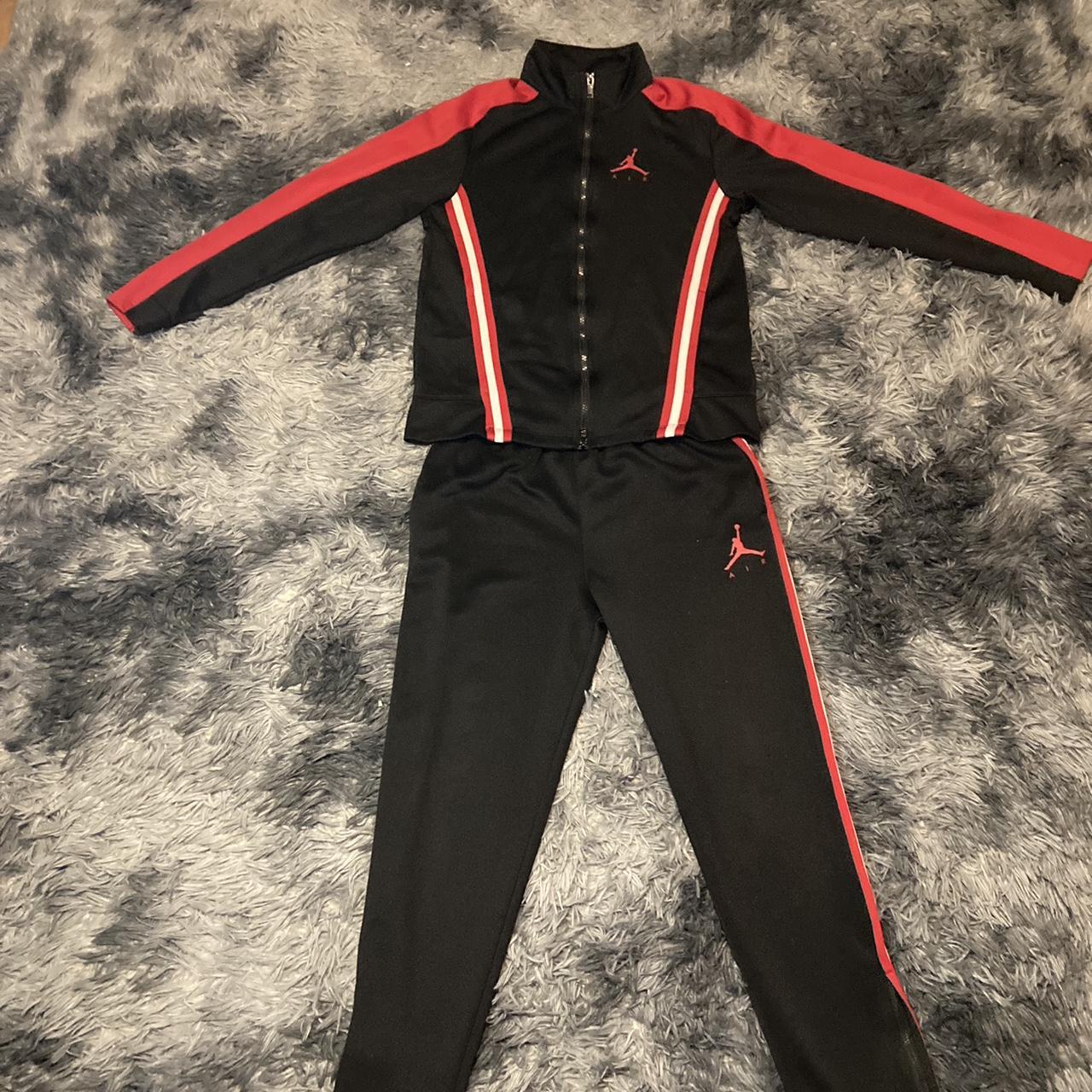 Jordan flight Red and black Full Tracksuit,, In Depop