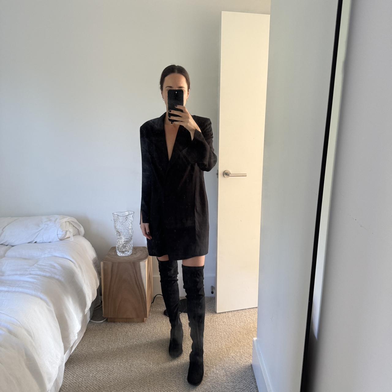 Anine Bing Francoise Long Sleeve Blazer Minidress. Depop