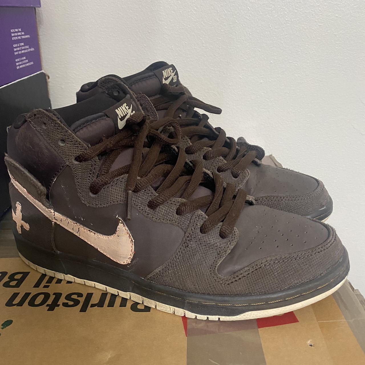 sb dunk high brown