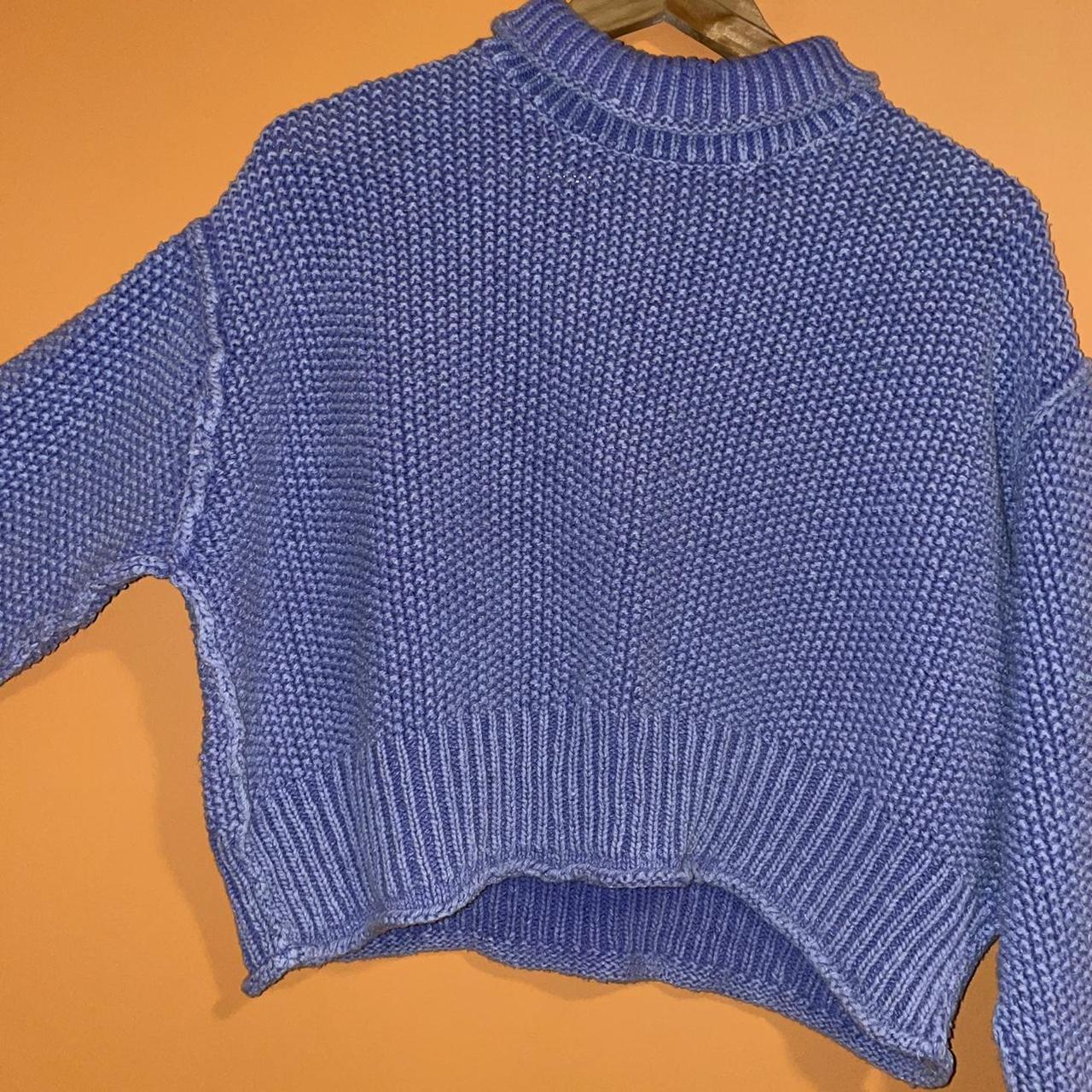 PURPLE KNITTED JUMPER 🕺 GHANDA cropped turtle neck... Depop