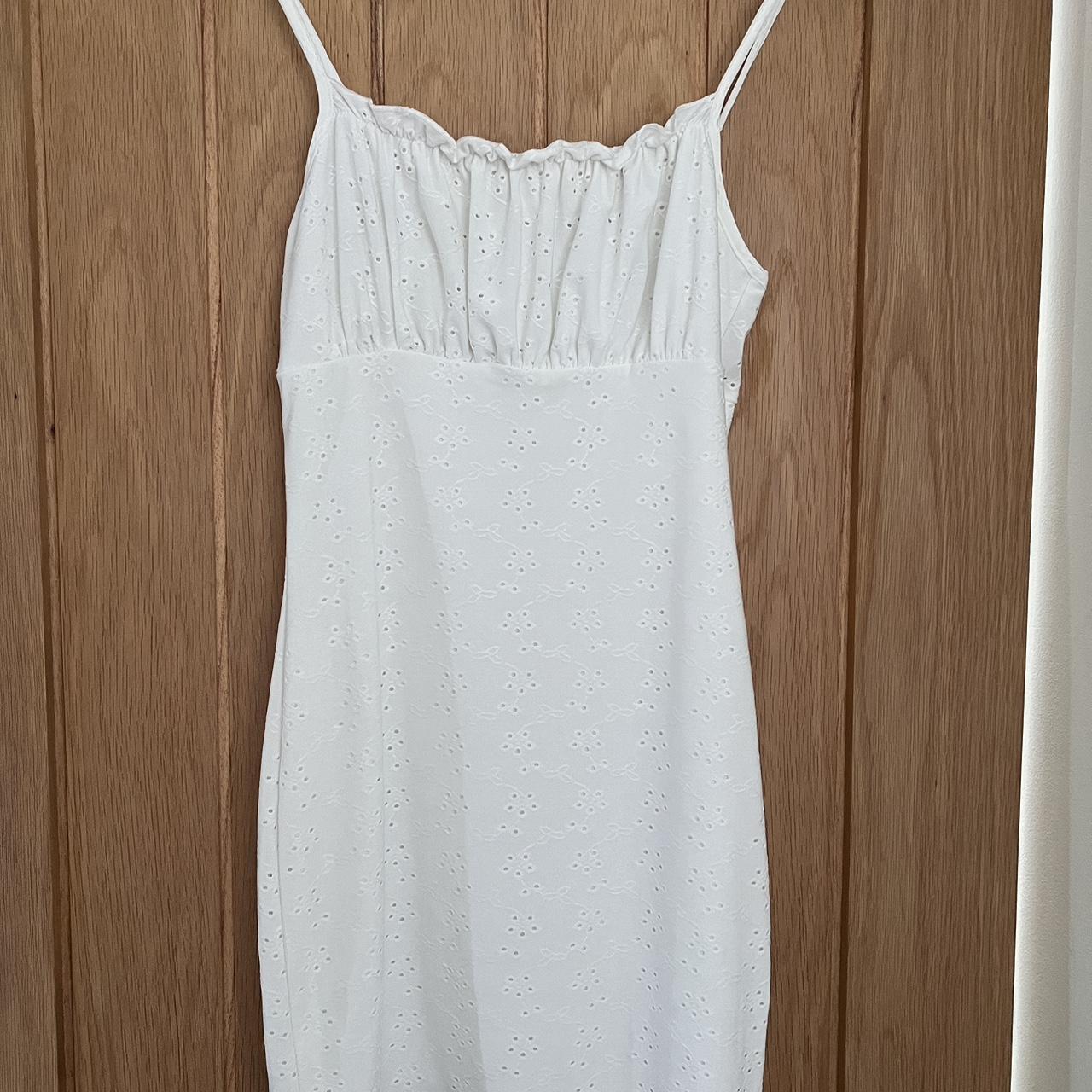 white eyelet dress - Depop