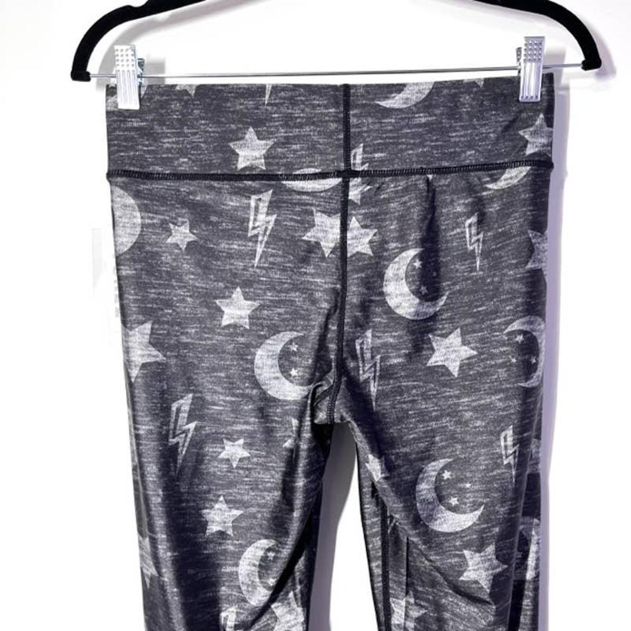 Moon star flare leggings black witch celestial no - Depop