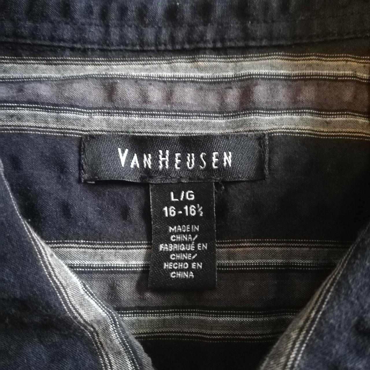 Van Heusen Men's Black and Grey Shirt (3)