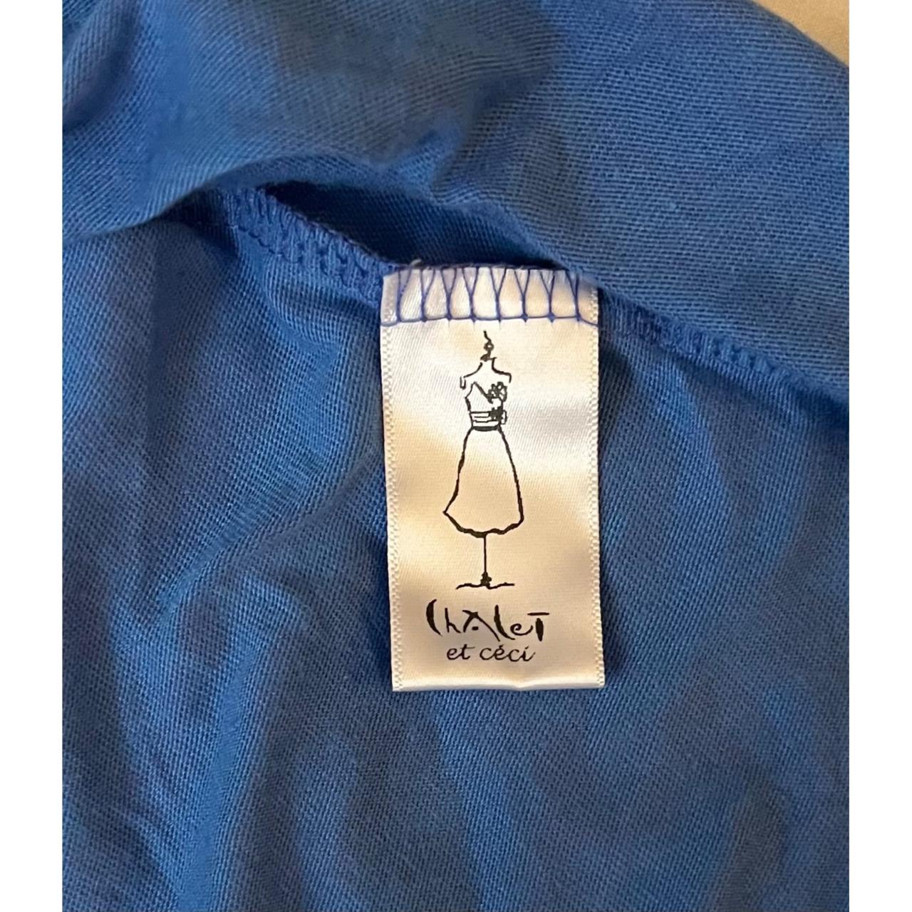 This very soft, French Blue, short sleeve trapeze... - Depop