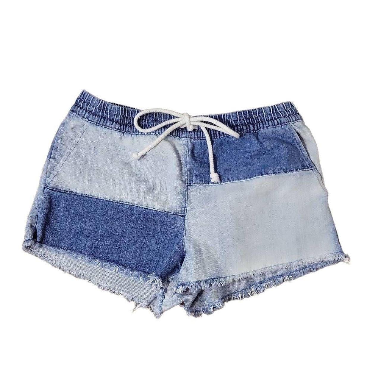 Aerie Women's Blue and White Shorts | Depop