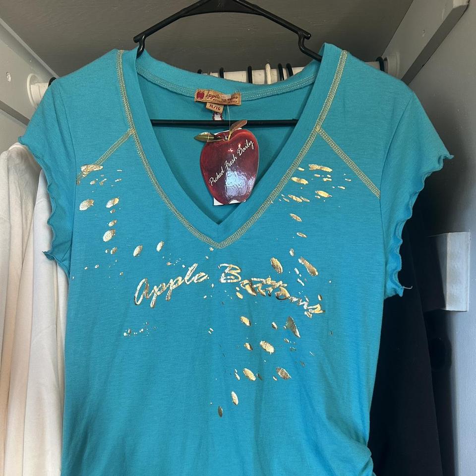 新品 Apple bottom VネックTシャツ 