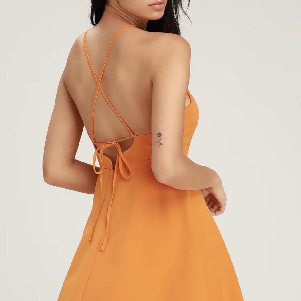 Orange best sale dress lulus