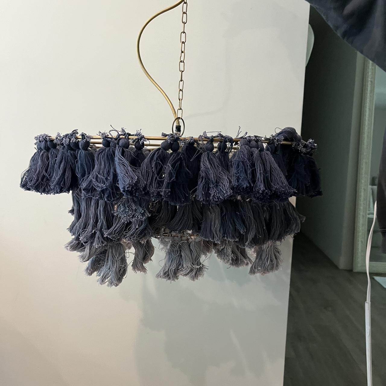 Anthropologie swag light blue toned fringe (been... Depop