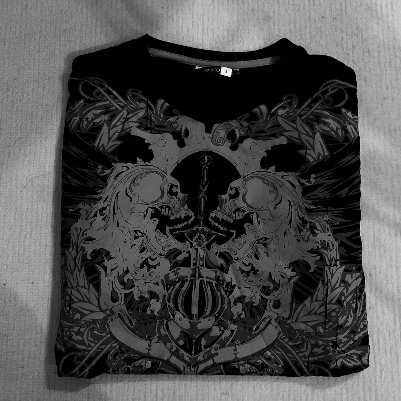 ⛓️ Black and grey graphic design tee ⛓️ 100... Depop