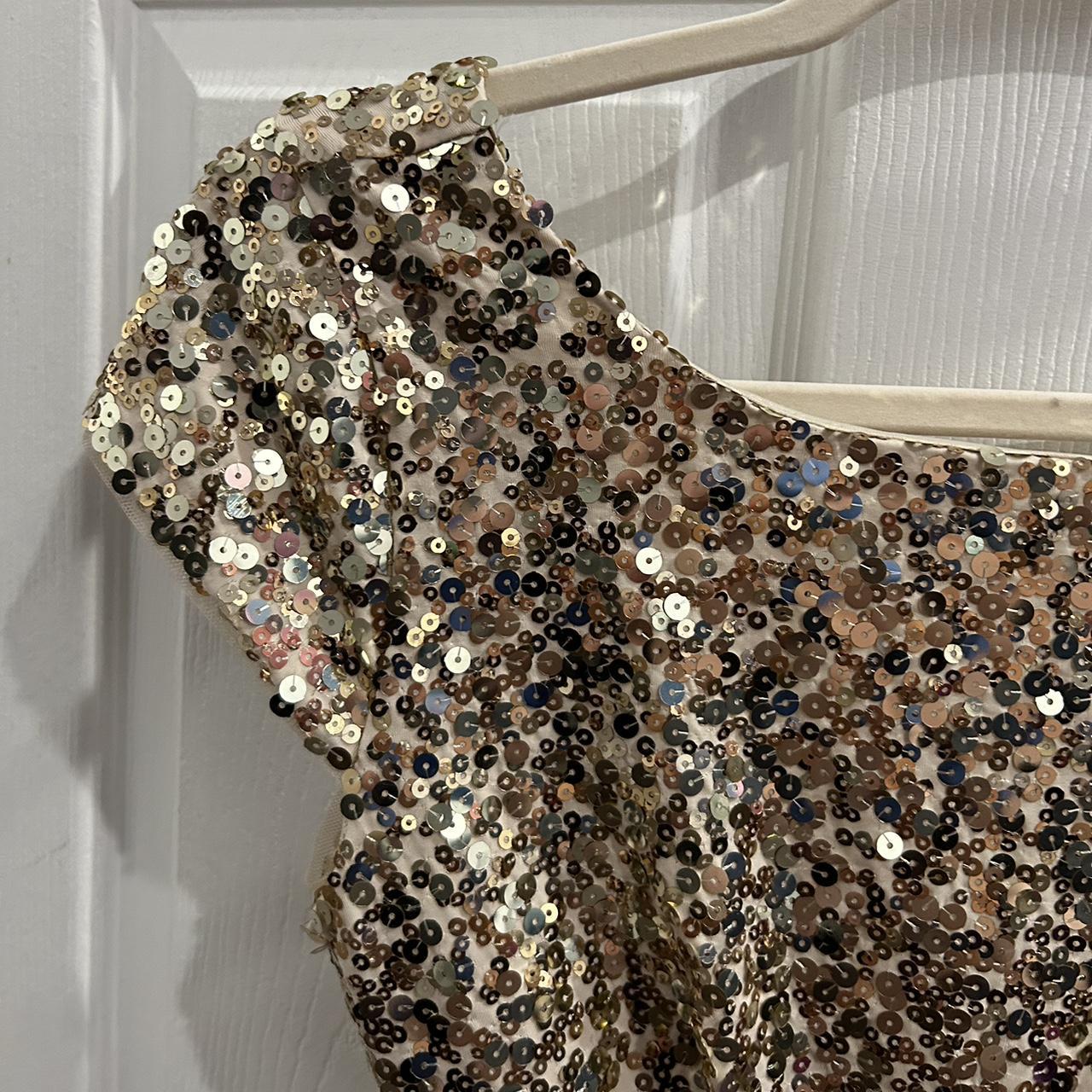 B darlin gold hot sale sequin dress