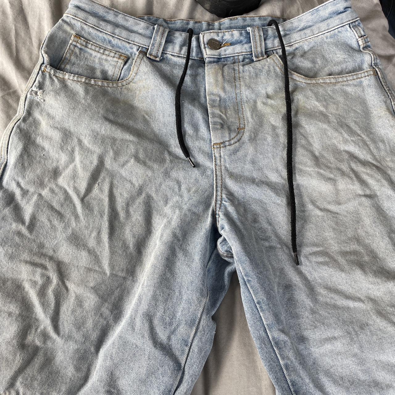 Size large baggy lower jorts, waist 32 with draw string - Depop
