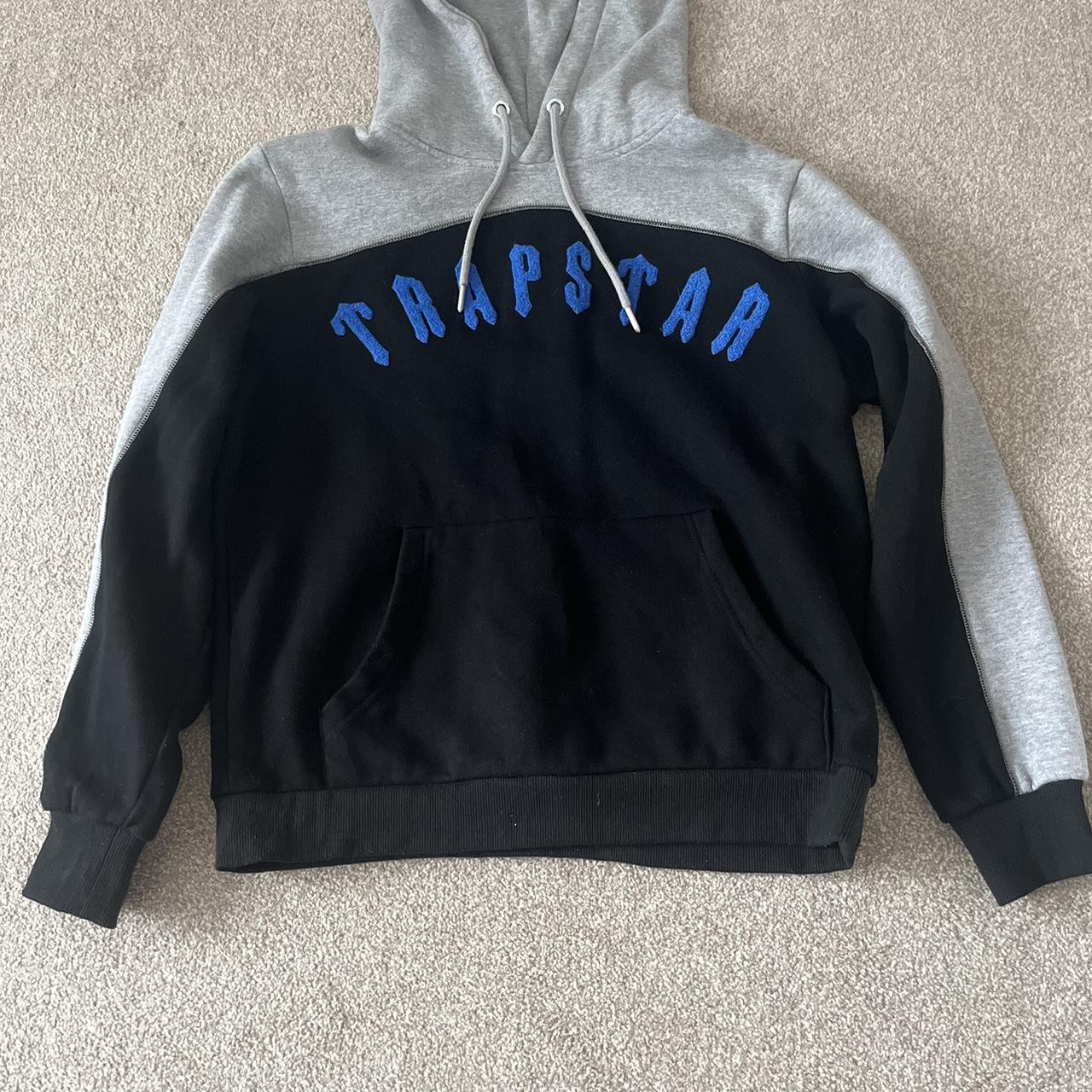 Black/Grey/Blue Trapstar Arch Hoodie small Great... Depop