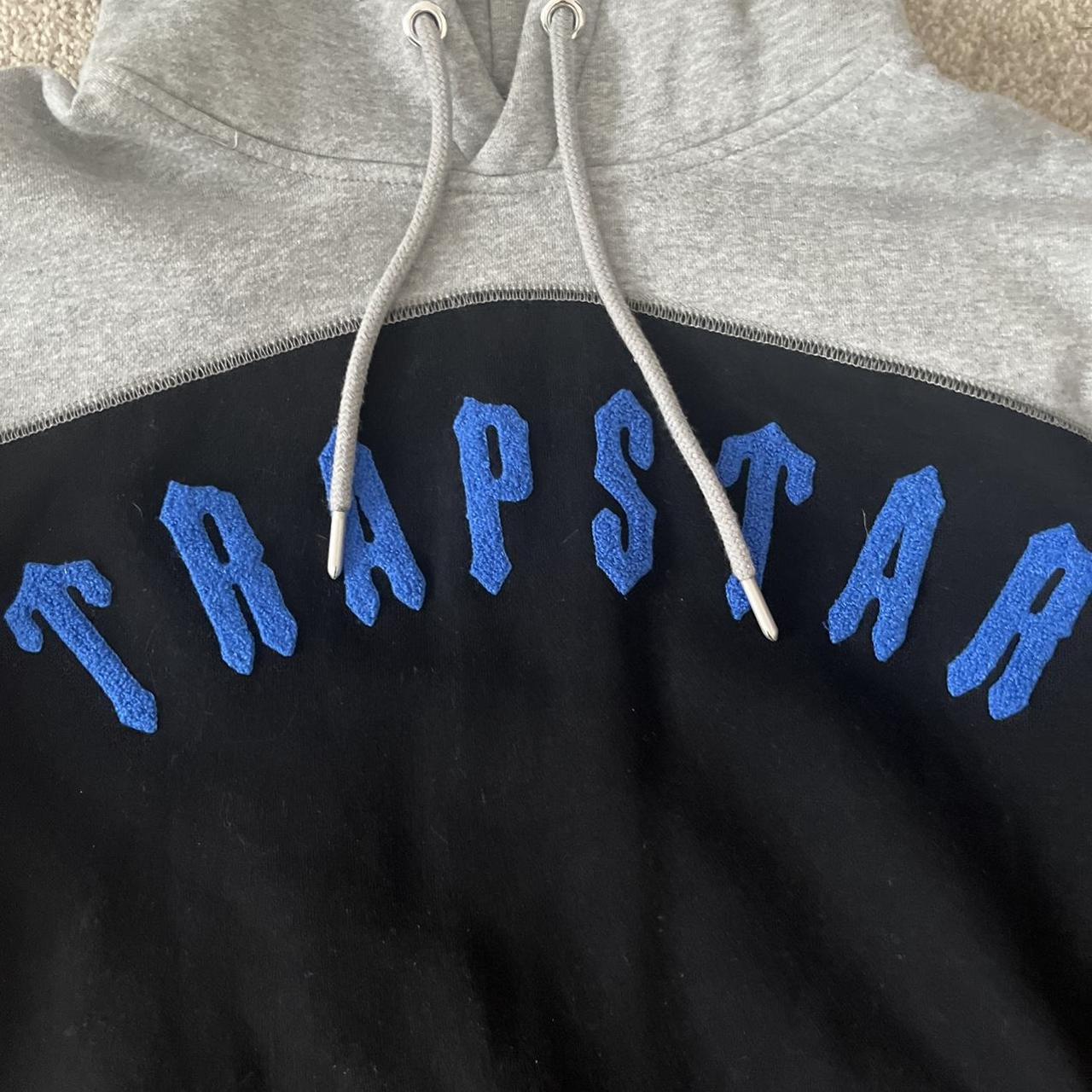 Black/Grey/Blue Trapstar Arch Hoodie small Great... Depop