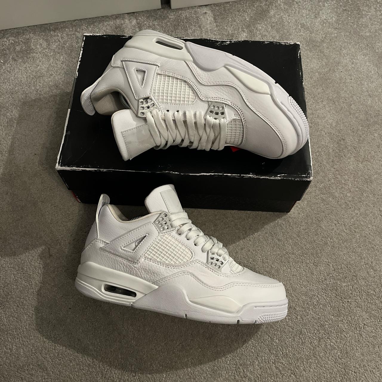 pure white jordan 4s