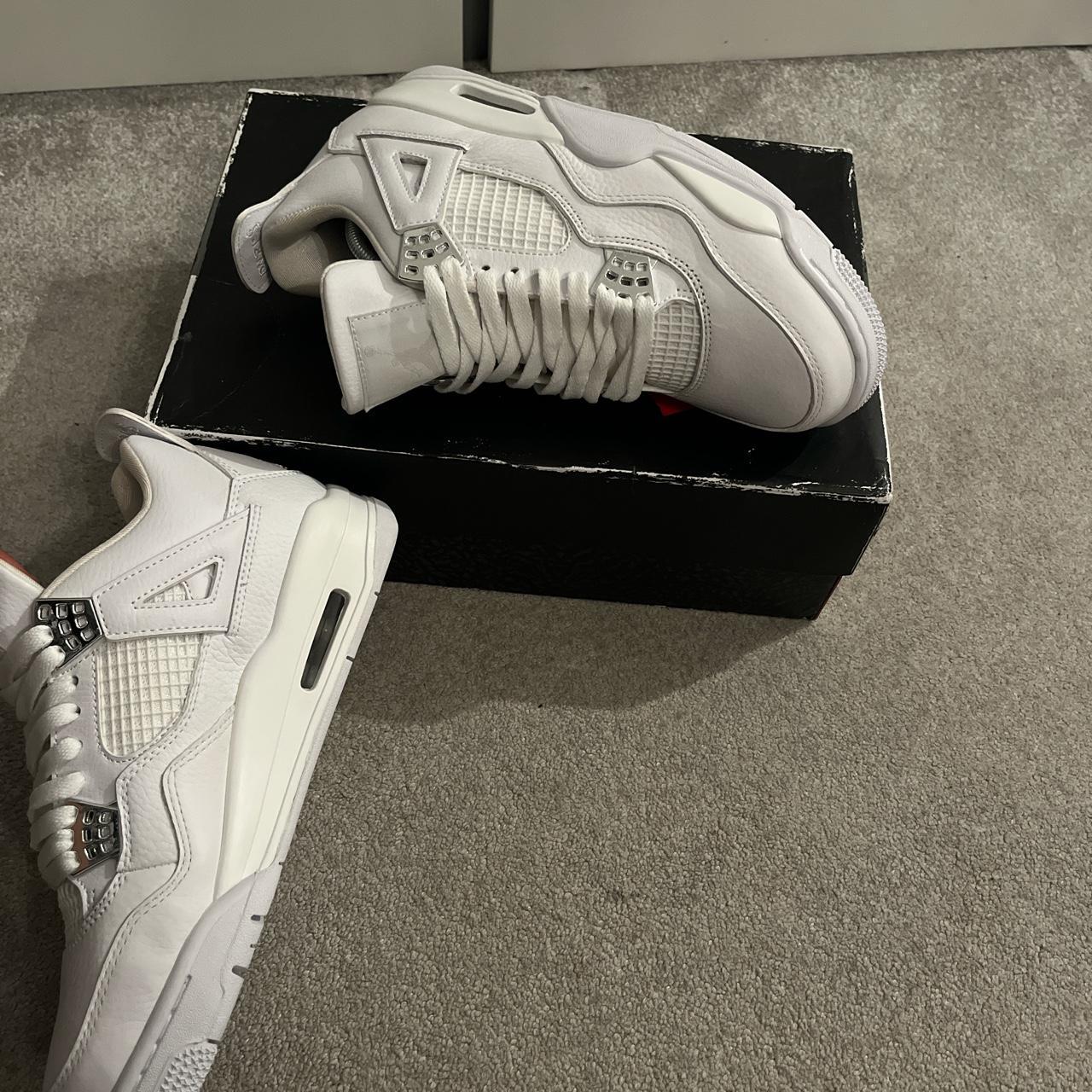 pure white jordan 4s