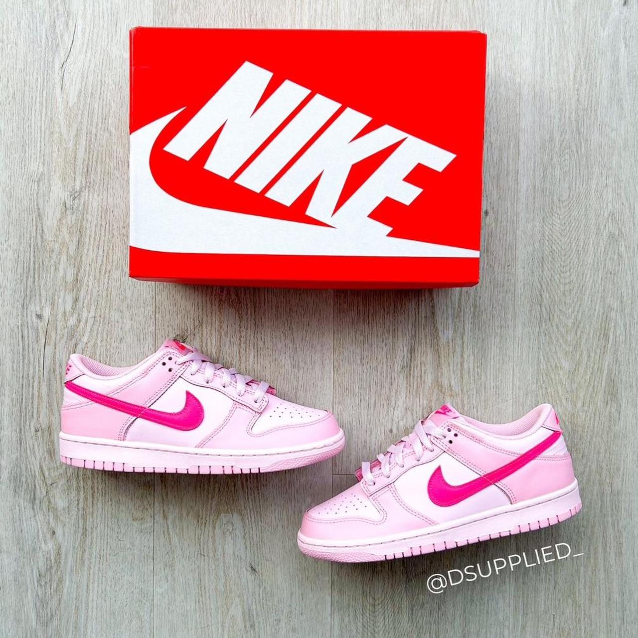 🌸 NIKE DUNK LOW 'TRIPLE PINK' 🌸 ◽️Size: ➖ US 4Y /... - Depop