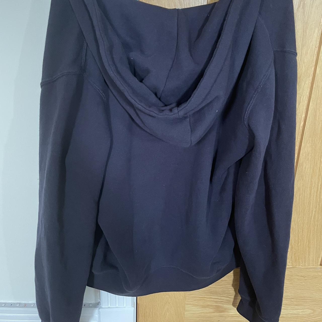 brandy Melville navy zipup hoodie with a drawstring... Depop