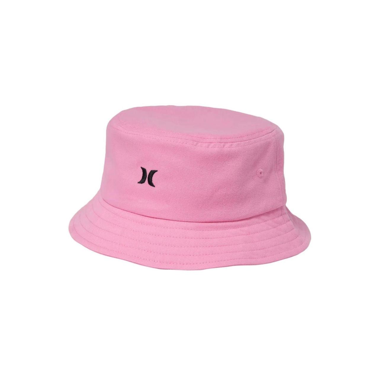 sofa heroïsch Geliefde Hurley Solid Pink Unisex Bucket Hat Black Logo... - Depop
