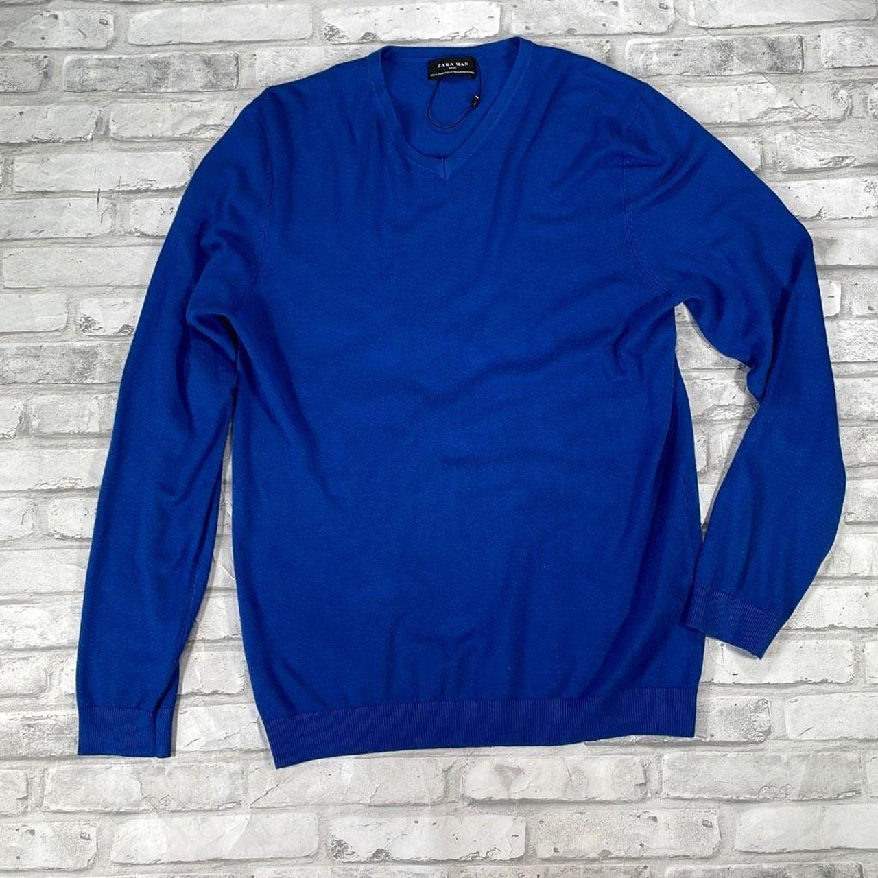 Zara Men's Blue Jumper Depop