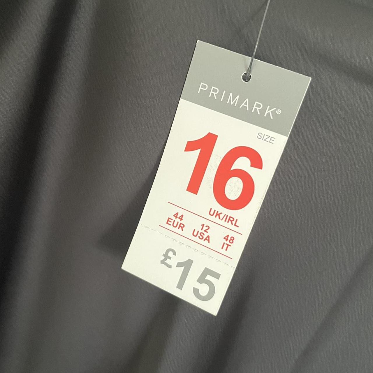 Primark Black Satin Slip Dress with Silver Diamanté... Depop