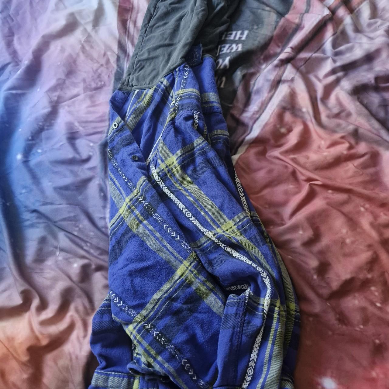 UO blue checkered pattern shirt hoodie Used in Depop