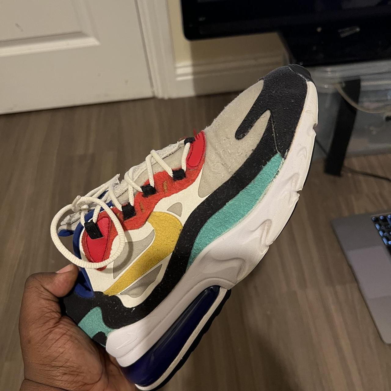 multi colour nike trainers