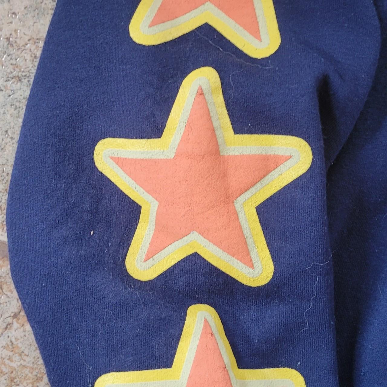 Happy 99 Navy Blue Star Hoodie Little alien dog - Depop