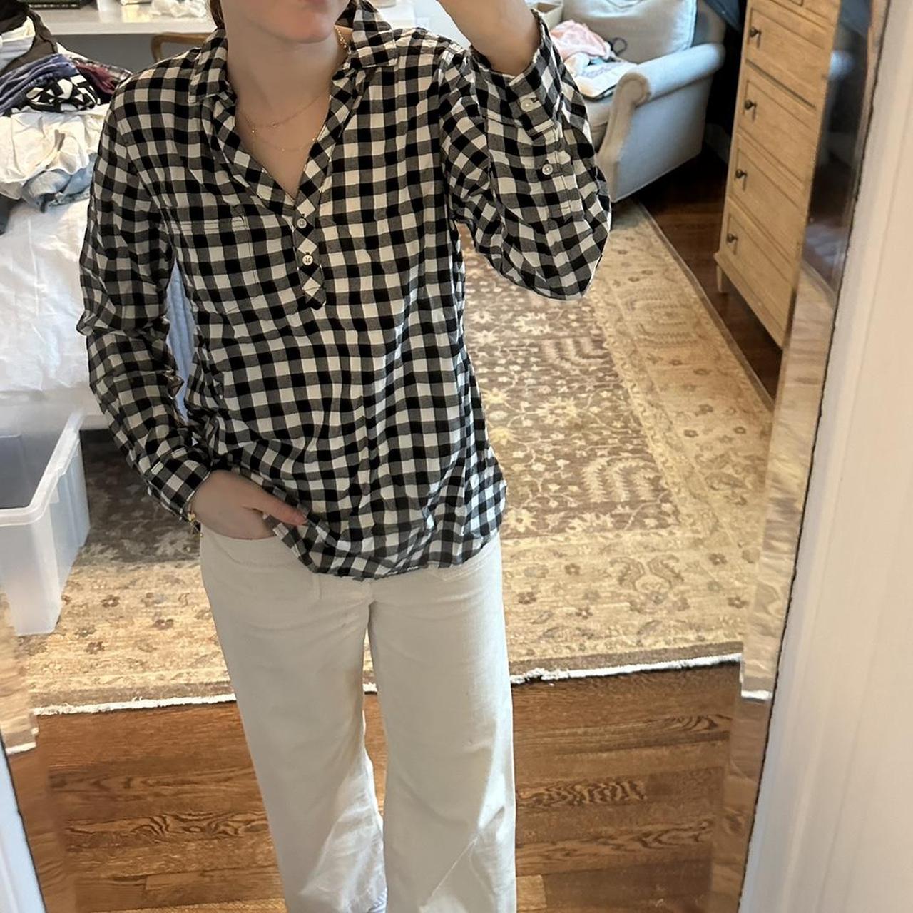 J crew gingham outlet shirt womens